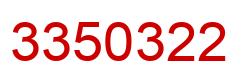 Number 3350322 red image