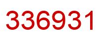 Number 336931 red image