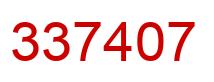 Number 337407 red image