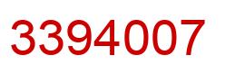 Number 3394007 red image