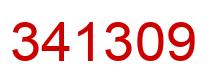 Number 341309 red image