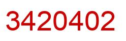 Number 3420402 red image