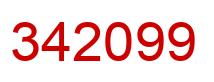 Number 342099 red image
