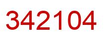 Number 342104 red image