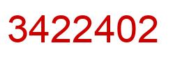 Number 3422402 red image