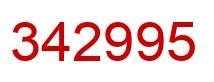Number 342995 red image