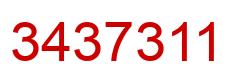 Number 3437311 red image
