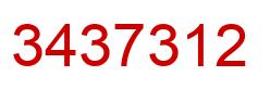 Number 3437312 red image
