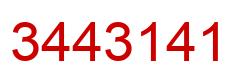 Number 3443141 red image
