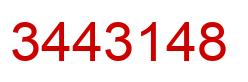 Number 3443148 red image