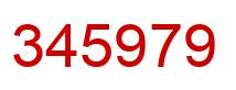 Número 345979 imagen rojo
