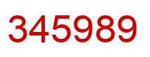 Número 345989 imagen rojo