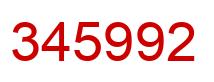 Número 345992 imagen rojo