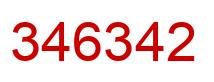 Number 346342 red image