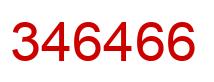 Number 346466 red image