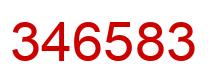 Number 346583 red image