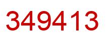 Number 349413 red image