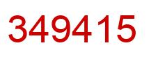 Number 349415 red image