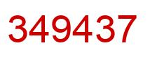 Número 349437 imagen rojo
