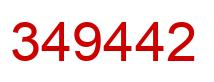 Number 349442 red image