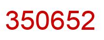 Number 350652 red image