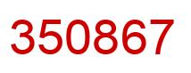 Number 350867 red image