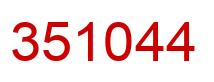 Number 351044 red image