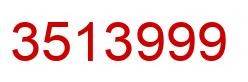Number 3513999 red image
