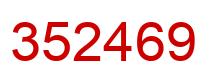 Number 352469 red image