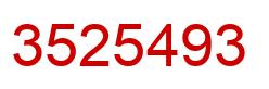 Number 3525493 red image