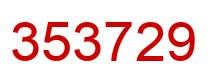 Number 353729 red image