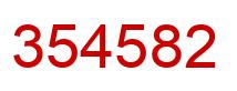 Número 354582 imagen rojo
