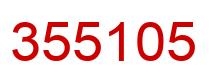 Number 355105 red image