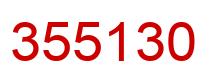 Number 355130 red image