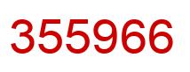 Number 355966 red image