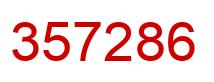Number 357286 red image