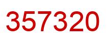 Number 357320 red image