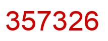 Number 357326 red image