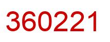 Número 360221 imagen rojo