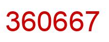 Número 360667 imagen rojo