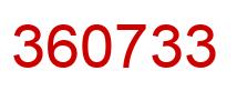 Number 360733 red image