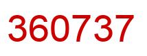 Number 360737 red image