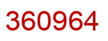 Number 360964 red image
