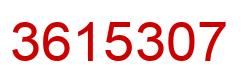 Número 3615307 imagen rojo