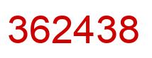 Number 362438 red image