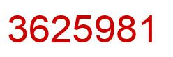 Number 3625981 red image