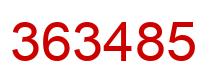 Number 363485 red image