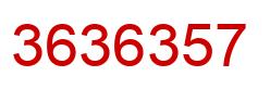 Number 3636357 red image