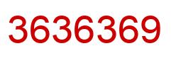 Number 3636369 red image