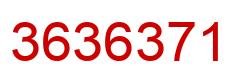 Number 3636371 red image